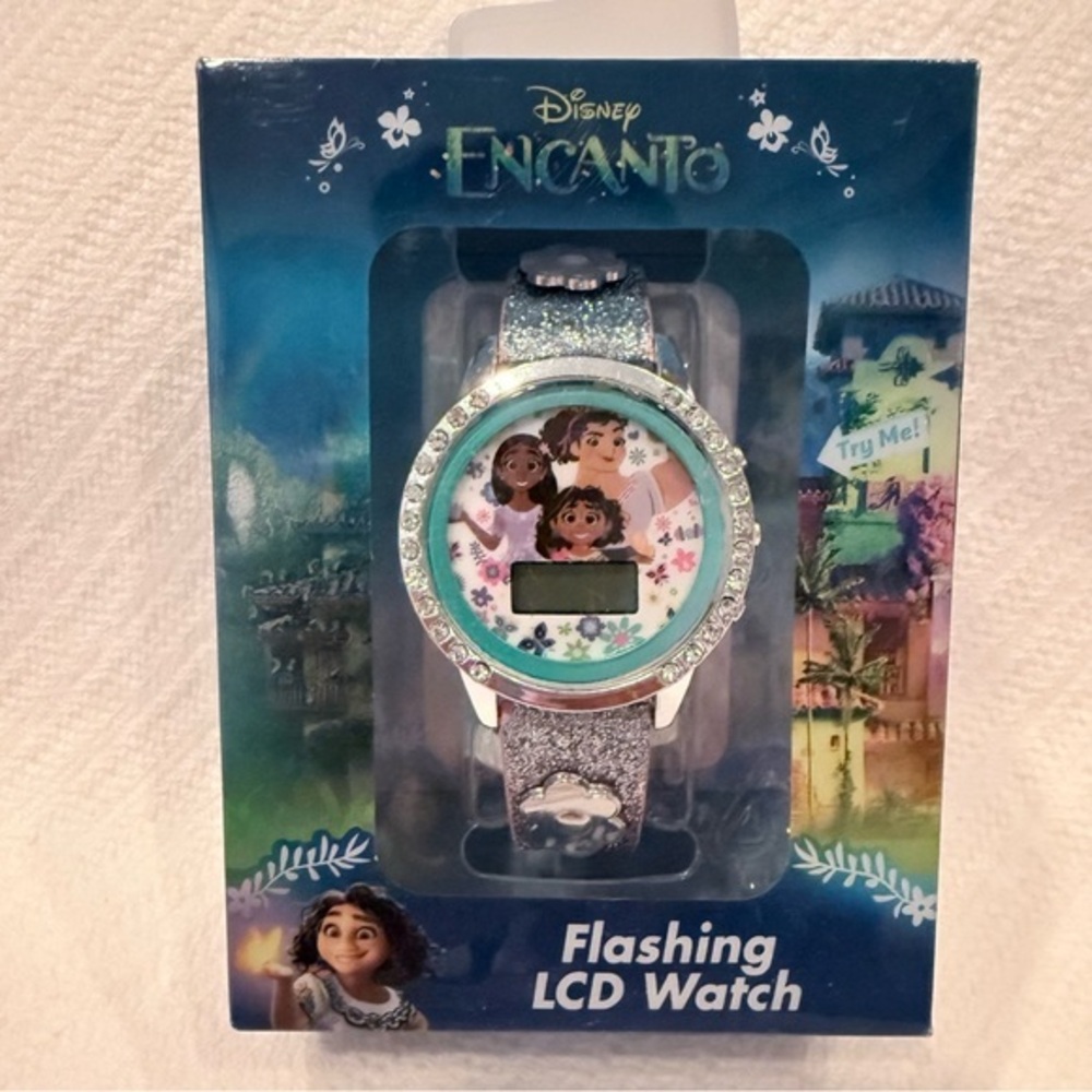 NWB Disney Encanto flashing LCD watch with sparkly band